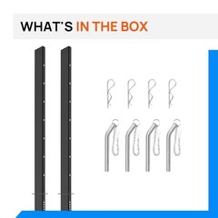 Adjustable C Channel Pipe Stake, Trailer Stake Sides Rails with 54 IN 2PCS