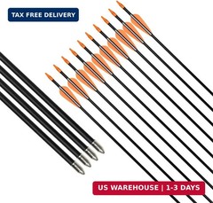 Archery Practice Fiberglass Arrows 24/26/28/30 Inch Target Shooting Safetyglass