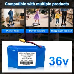 New Replacement Battery For Balance Scooter Board 36V 4.4Ah 10S2P US