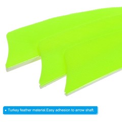 50Pack Arrows Vanes 3 Inch Arrow Feather Left Wing Fluorescent Green for DIY