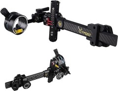 Archery CompoundBow Sight 1 Pin 6″ Carbon Fiber Extension Bar 4X 6X 8X Lens Hunt