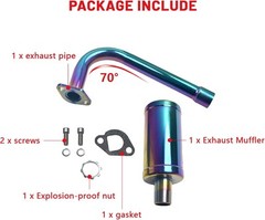 Colorful Exhaust With Muffler For Predator 196cc 212cc GX160 GX200 Go Kart Mini