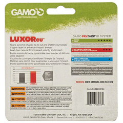 GAMO 100 Count LUXOR Pyramid Pointed COPPER COATED 5.5mm .22 Caliber Pellets
