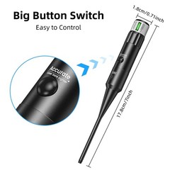EZshoot Bore Sight Kit Bright Green or Red Dot BoreSighter with Big Button Sw…