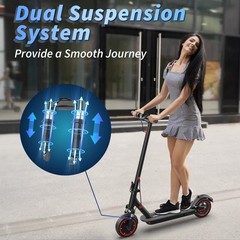 Ladped Electric Scooter w/Dual Suspension & Dual shock absorbers 19mph 19miles