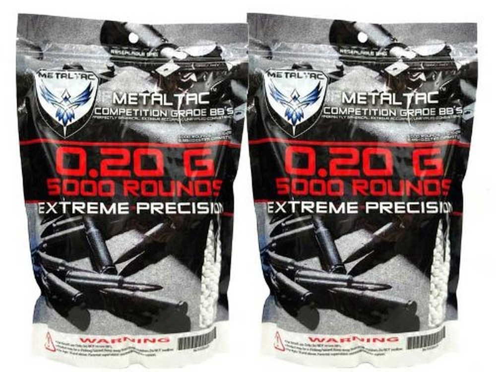 MetalTac Airsoft BBS .20g 10,000 Rounds 6mm for Airsoft Guns AEG Perfect Grad…