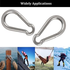 20Pcs 4″ Safety Spring Snap Hook M10 3/8″ Carabiner Quick Link Snap Hooks for
