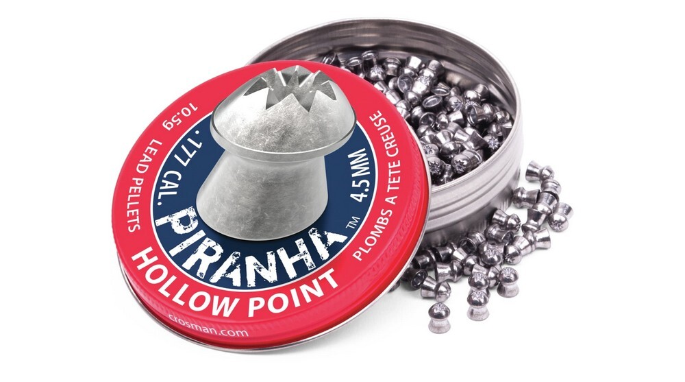 Crosman Piranha Hollow Point Pellets .177 Caliber, 10.5 Grain, 400 Count – LPPH7
