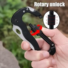 Multitool Carabiner with Pocket Knife Keychain Clip Screwdriver Bottle Opener US
