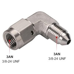 3AN – 90 Degree Swivel Stainless Steel Brake for Male to Female