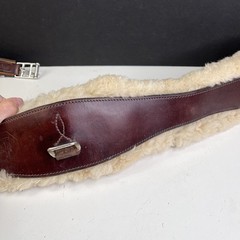 RARE Cliff Barnsby Leather Dressage Girth w/ Removable Sheepskin Padding Size 52