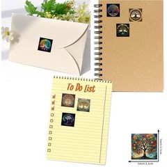 40Pcs Random Aesthetic Tree of Life Adhesive Label Stickers