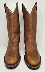 Vibram Chippewa Men’s Leather Western Cowboy Boots Brown Size 8.5 D 21008.