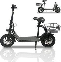 450W Sports Electric Scooter Adult with Seat Electric Moped Ebike E-Scooter