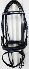 Horse English Show Padded Bridle Crystal Bling Browband White 803MT11C