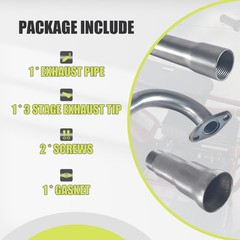 Exhaust Muffler For Coleman Powersports CT200U BT200X 212cc 196cc 6.5HP Go Kart