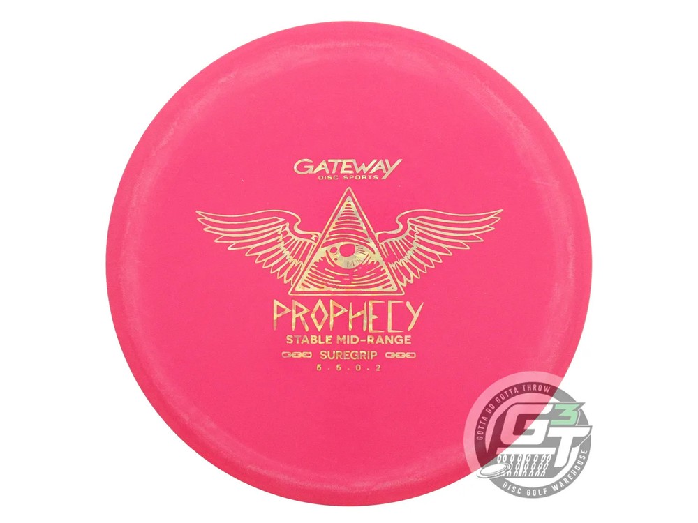 NEW Gateway SureGrip Prophecy 181g Pink Gold Shatter Foil Midrange Golf Disc