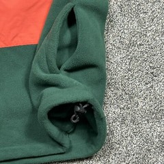 All Good Anorak Spray Jacket Olive Green Orange Pullover Fleece Men XL READ