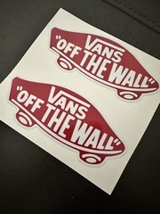 Vans Off The Wall Logo Water Proof UV Safe Glossy Vinyl Decals x2 Skate