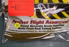 Trueflight Feathers 5 inch Parabolic Left or Right Wing 50 count