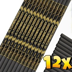 12X 33″ 100% Pure Carbon Shafts 0.003″ Straightness ID6.2mm for DIY Carbon Arrow