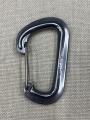 NEW Black Diamond Neutrino Aluminum Wiregate Carabiner – Gray 24kN – Made in USA