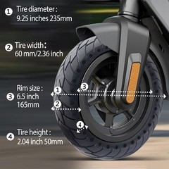 GYL 60/70-6.5 Scooter Tires：10 Inch 10/70-6.5, Solid Tire-Blue 2pcs