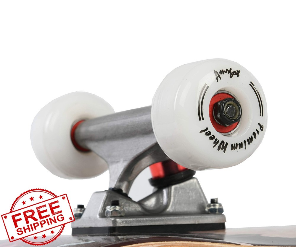 Amrgot Skateboards for Beginners,31 * 8 inches Complete Skateboards for Kids,…