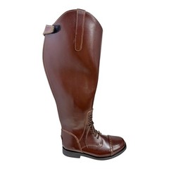 Hispar Victory Brown Leather Rear Zip Ladies Field Equestrian Riding Boot Size 7