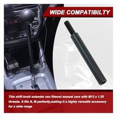 Car Gear Shift Knob Extender, Manual Transmission Shifter Lever with M12 3 Inch
