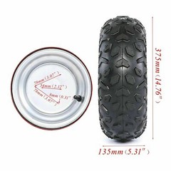 6″ 145/70-6 Motorcycle Front Rear Wheel Rim Tire Tube for GO Kart ATV Off-Road