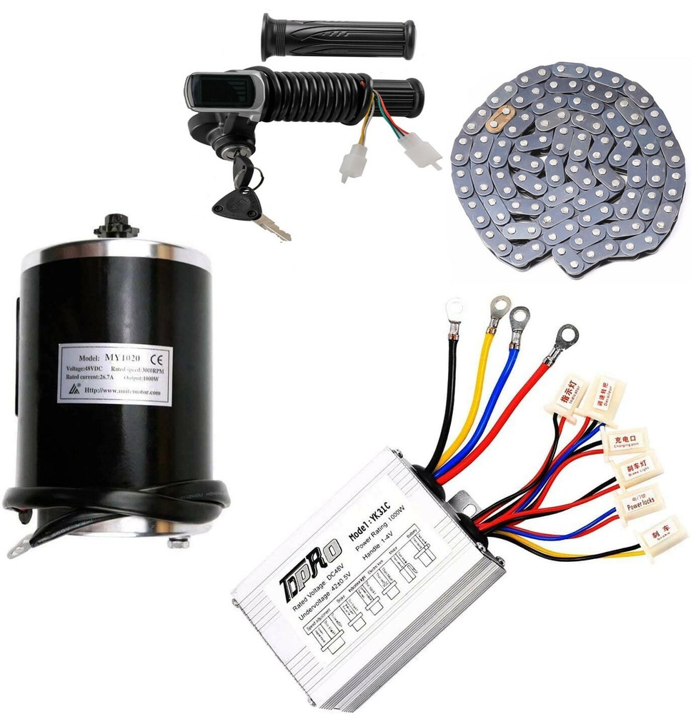 48V 1000W Brush Electric Motor & Controller Kit Trail Quad Golf MX350 E300 MX650