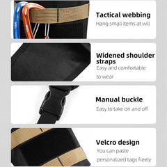 Adjustable Archery Arrow Quiver Back/Shoulder Wearable Nylon Arrow Holder Pocket