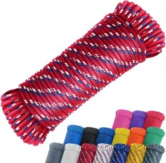 100 ft 1/4″ Polyester Rope Comparable to Nylon Rope Poly Strong Utility Cord …