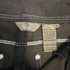 Women’s Sz 30 R Goode Rider Black Vogue Riding Jeans Full Seat Breeches #14902