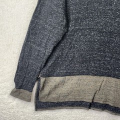 Habitat Shirt Womens Medium Charcoal Olive Two-Tone Long Sleeve Scoop Neck