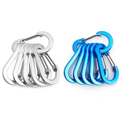 6/12pcs Carabiner Buckle Clip Outdoor Hiking Small Aluminum KeyChain Spring Hook