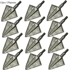 12Pcs 150Grain Hunting stainless steel Broadheads Crossbolt Bow Tips Crossbow