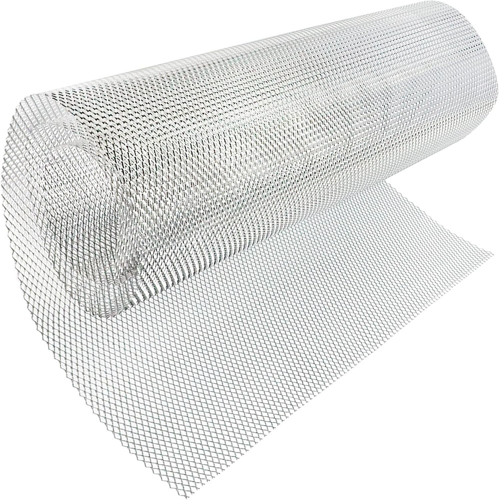47 x 15.7 inches Car Grill Mesh Sheet Tone Aluminum 3 x 6 mm Rhombus Silver