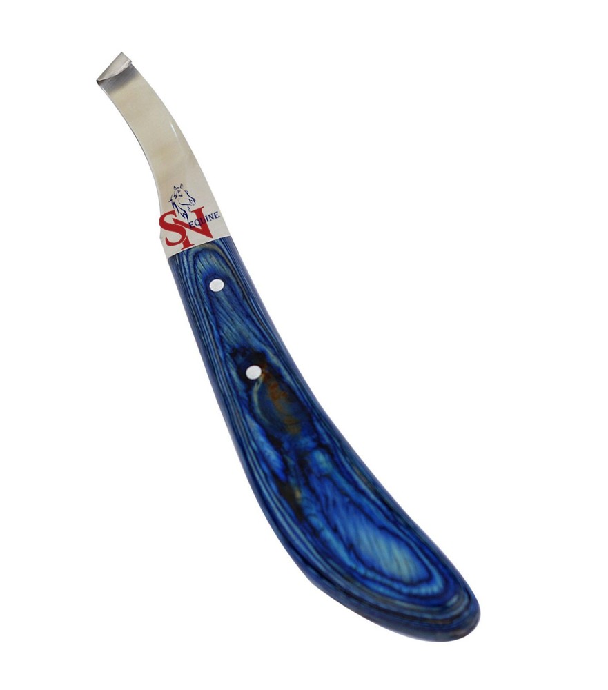 Farrier Hoof Knives Right Handed Razor Edge Sharped with Blue Handle