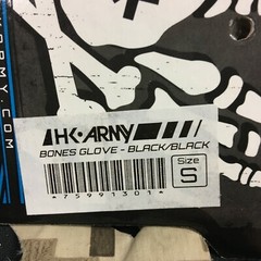 NEW MEDIUM HK Army Bones Paintball Gloves – Black/Black