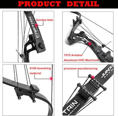 Adjustable Recurve Bow 320FPS 40-55Lbs Right Hand for Hunting & Archery