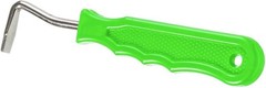 Neon Green Metal Hoof Pick with Polymer Handle for Equine Care