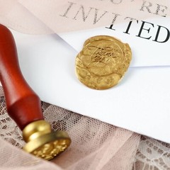 Set of GOLD SILVER Wedding Invitation Envelope Wax SEAL STAMP Kit Party Events