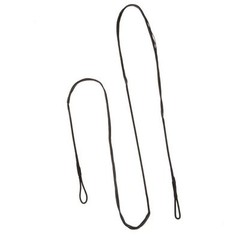 60″ BLACK HUNTER BOW String KIT – 4 SILENCERS – WAX – REST & NOCK POINT 14ST-57″