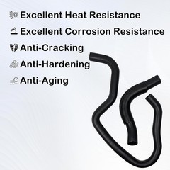 Cadillac Escalade Upper and Lower Radiator Coolant Hose Kit Compatible with