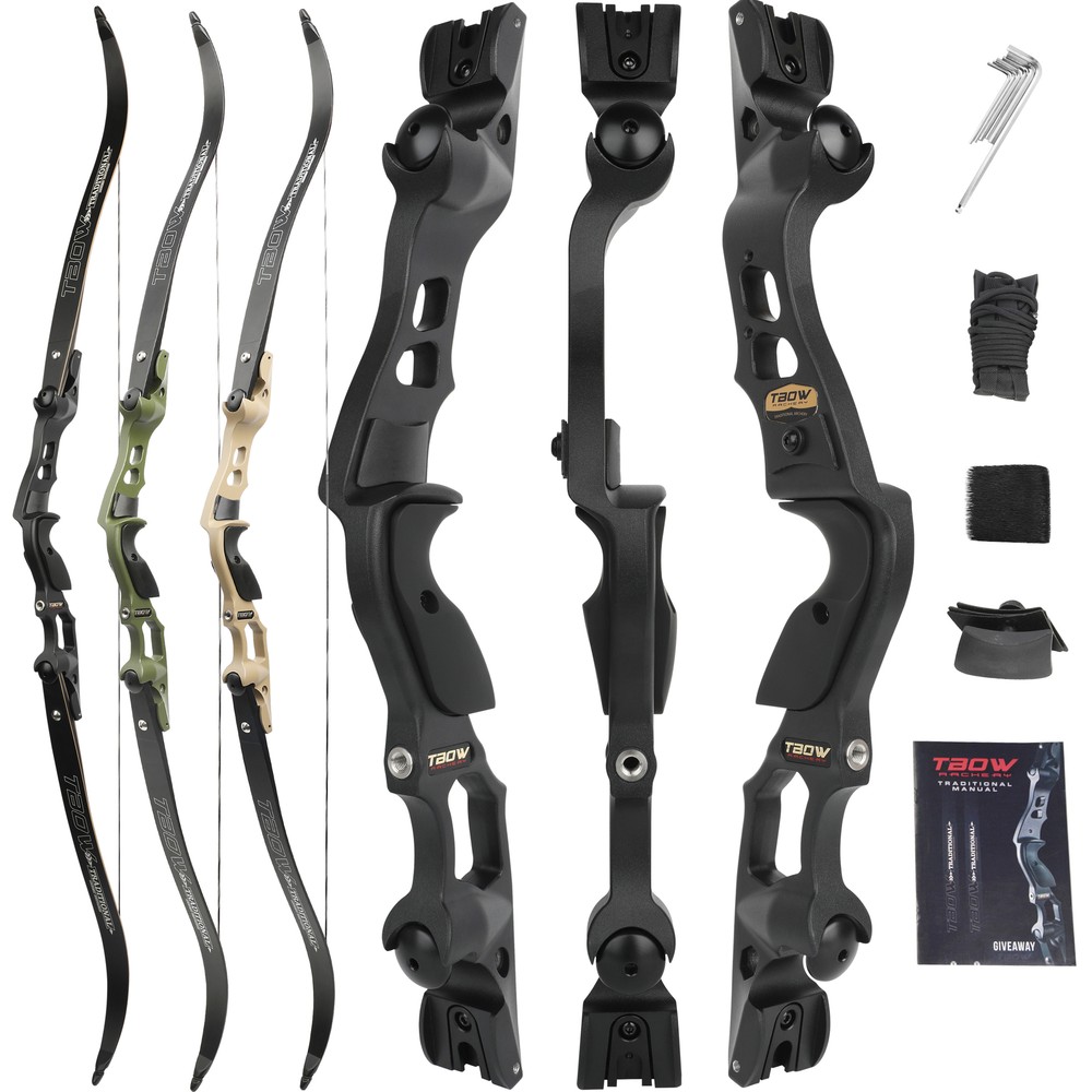62″ ILF Recurve Bow 30-60lbs Archery 19″ Riser Takedown Bow limbs Target Hunting