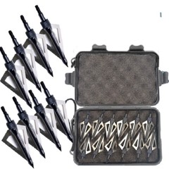 12/24pcs 31″/30″ Carbon Arrows Quiver 100 Grain 2 Blade Broadheads Hunting Shoot