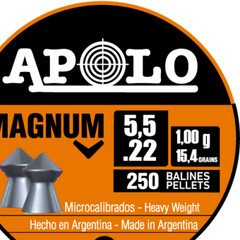 APOLO MAGNUM 250 Count SPIKE POINTED 5.5mm .22 Caliber Air Pellets