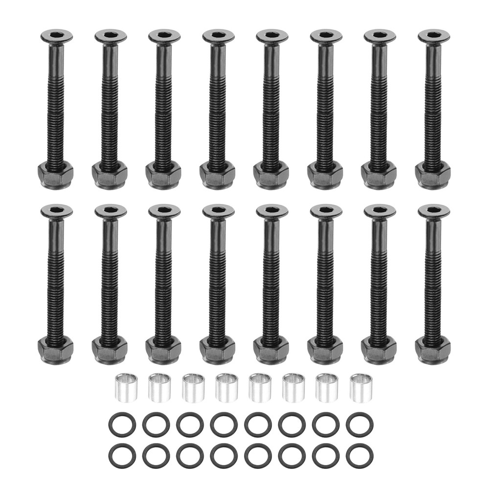 16pcs Skateboard Hardware 1-1/4″ Screws 16pcs Nuts 8pcs Spacers 16pcs Washers
